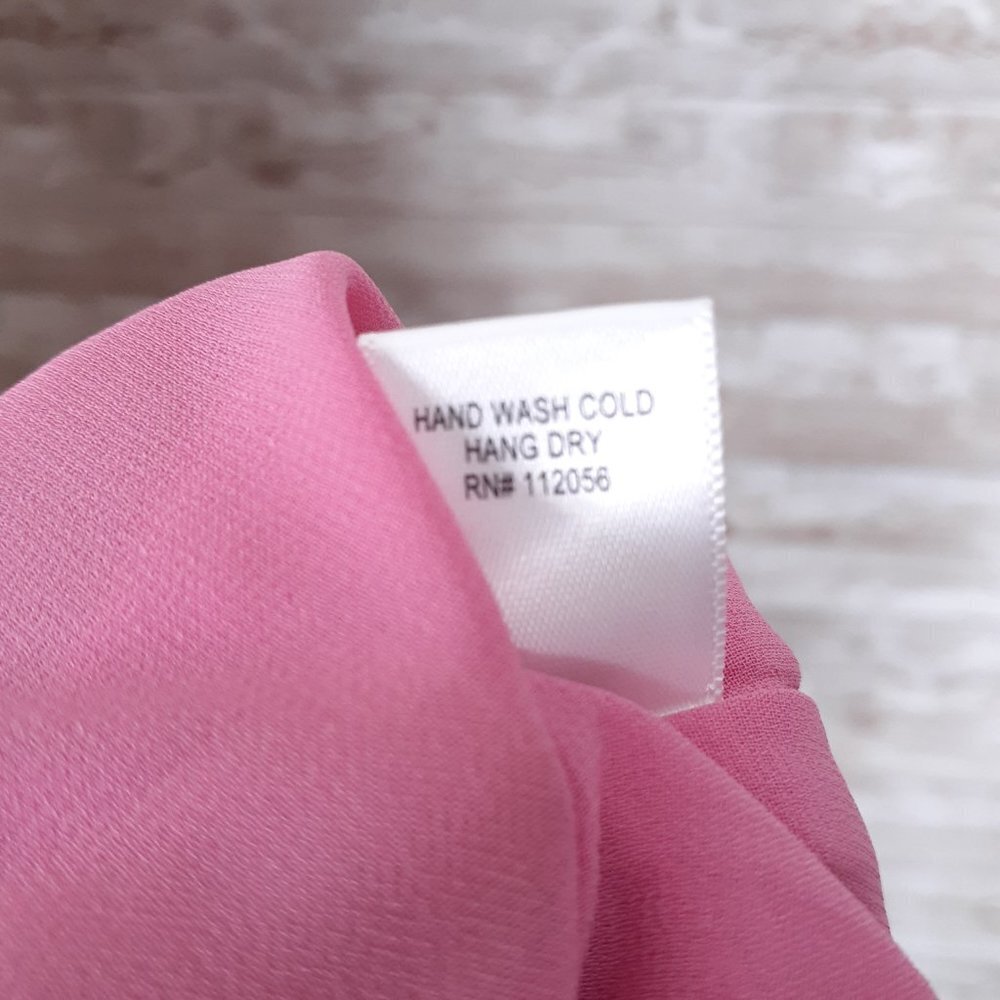 Zenana Womens Sleeveless Top M Tie Pink 554A - Picture 5 of 5